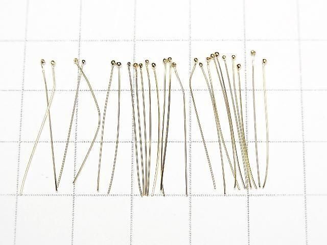 14KGF Ball Head Pin  [0.3x25mm][0.3x38mm][0.3x50mm] 10pcs