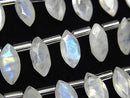 [Video]High Quality Rainbow Moonstone AA++ Marquise Faceted 10x5mm 1strand (18pcs)