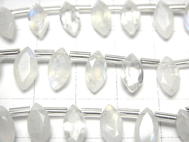 [Video] High Quality Rainbow Moonstone AA++ Marquise Faceted 10x5mm half or 1strand (18pcs)