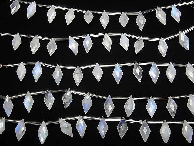 [Video] High Quality Rainbow Moonstone AA++ Diamond Shape 16x8mm 1strand (8pcs)