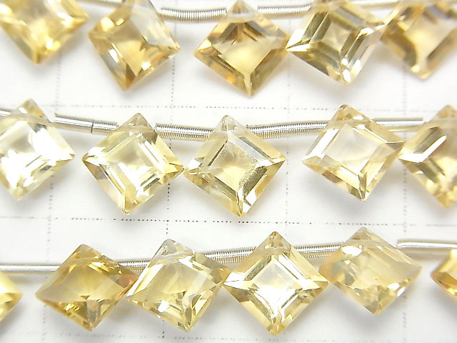 [Video] High Quality Citrine AAA Diamond Faceted 8x8mm half or 1strand (18pcs)