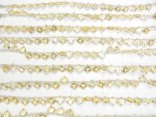 [Video] High Quality Citrine AAA Diamond Faceted 8x8mm half or 1strand (18pcs)