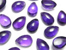 [Video]High Quality Amethyst AAA- Pear shape Cabochon 12x8mm 3pcs