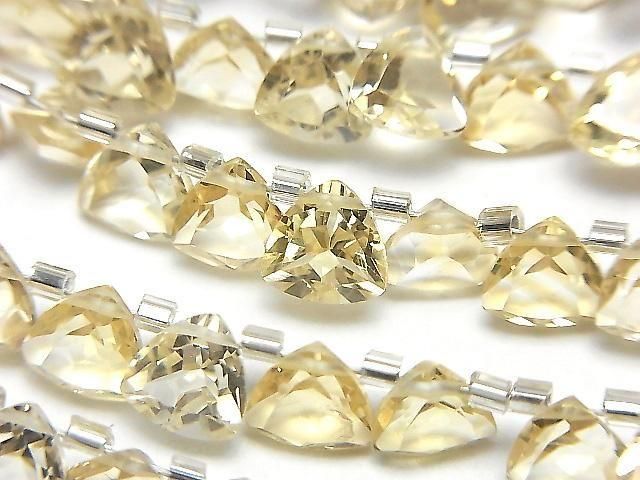 [Video]High Quality Citrine AAA Triangle Faceted 6x6mm half or 1strand (28pcs )