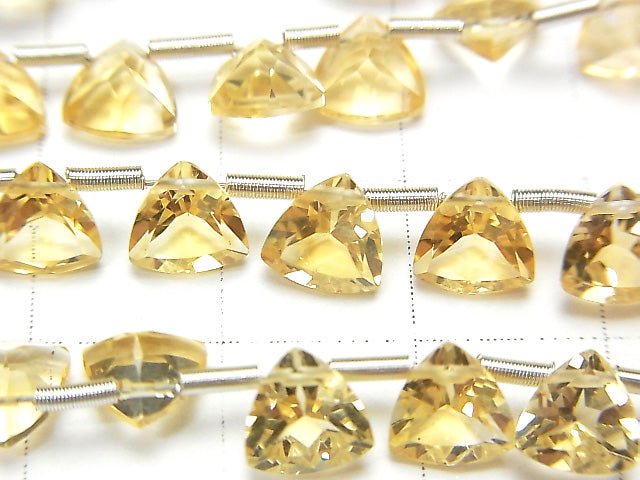 [Video] High Quality Citrine AAA Triangle Faceted 6x6mm 1strand (28pcs)