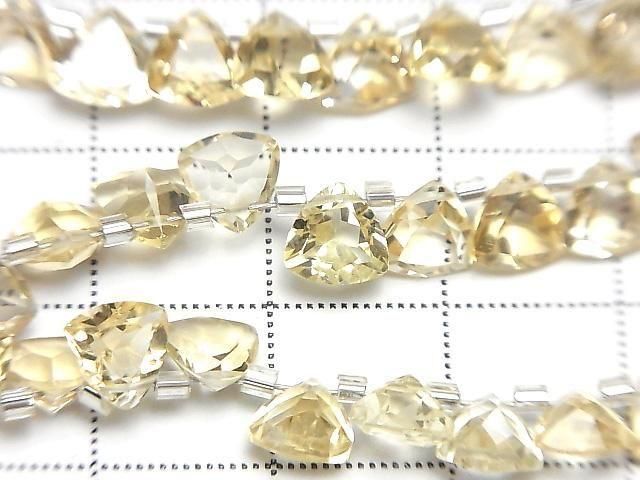 [Video]High Quality Citrine AAA Triangle Faceted 6x6mm half or 1strand (28pcs )
