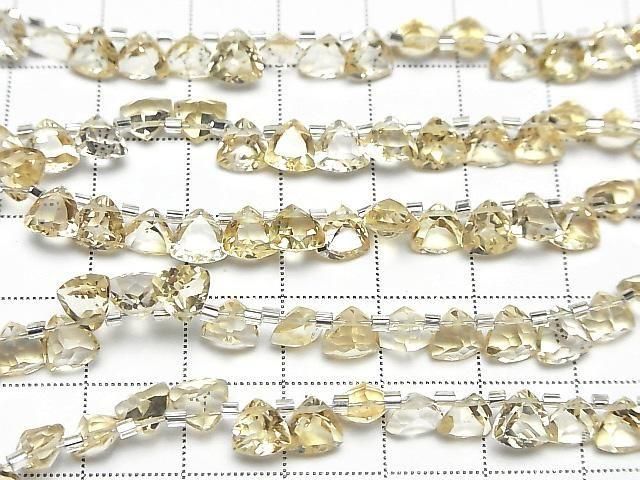 [Video]High Quality Citrine AAA Triangle Faceted 6x6mm half or 1strand (28pcs )