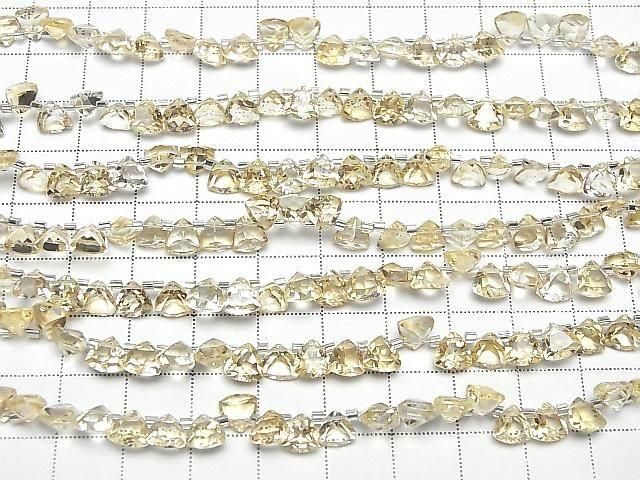 [Video]High Quality Citrine AAA Triangle Faceted 6x6mm half or 1strand (28pcs )