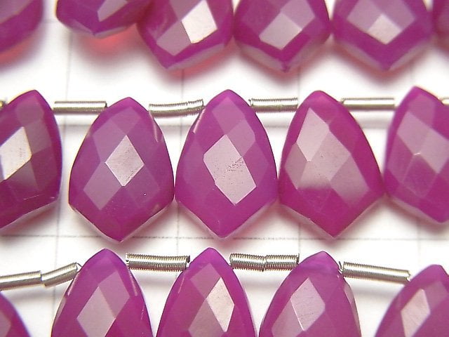 [Video] Fuchsia Pink Chalcedony AAA Deformation Faceted Marquise 12x8mm half or 1strand (18pcs)