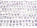 [Video] Purple Fluorite AA++ Pear shape Faceted Briolette 12x8mm [Light color] 1strand (13pcs)