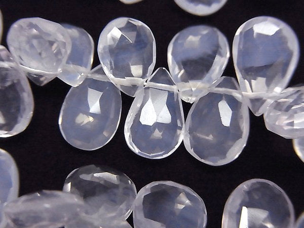 Faceted Briolette, Pear Shape, Scorolite Gemstone Beads