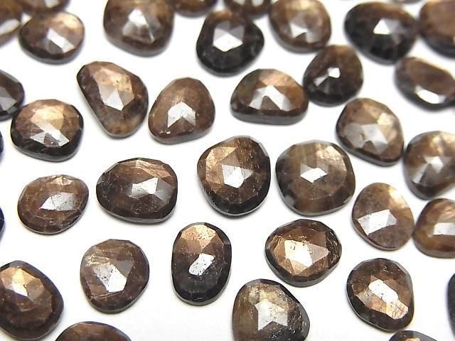 [Video] Golden Scene Sapphire AAA - Loose stone, freeform, single-sided rose cut, 5 pieces