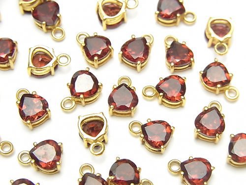 Bezel Setting, Chestnut Shape, Garnet Gemstone Beads