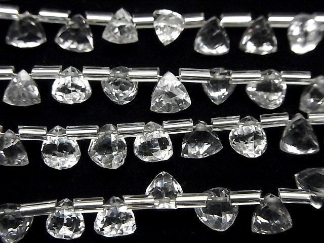 [Video]High Quality Crystal AAA - 3D Triangle Cut 6x6x6mm half or 1strand (18pcs)