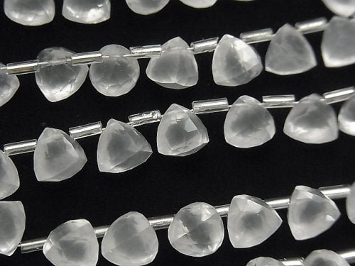 Milky Quartz, Triangle Gemstone Beads