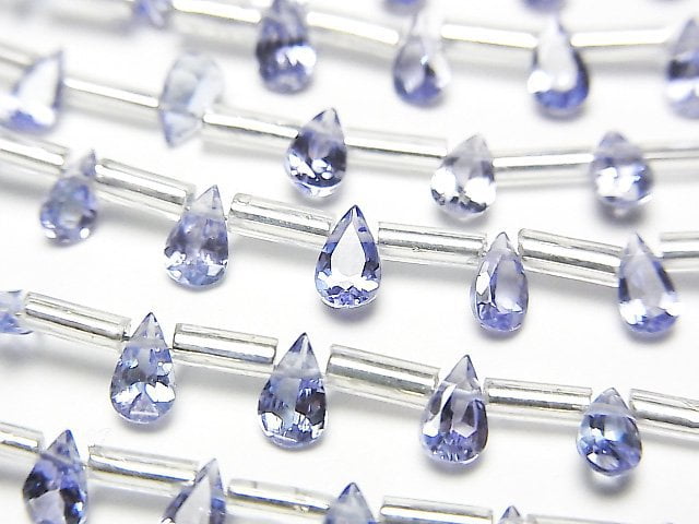 [Video] High Quality Tanzanite AAA Pear shape Faceted 5x3mm 1strand (18pcs)