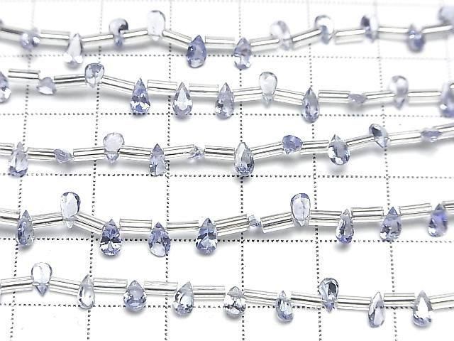[Video] High Quality Tanzanite AAA Pear shape Faceted 5x3mm half or 1strand (18pcs )