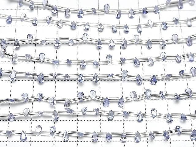 [Video] High Quality Tanzanite AAA Pear shape Faceted 5x3mm half or 1strand (18pcs )