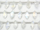 [Video] High Quality Rainbow Moonstone AAA Marquise Faceted 8x4mm half or 1strand (18pcs )
