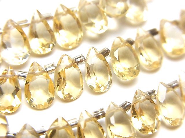 Citrine, Pear Shape Gemstone Beads