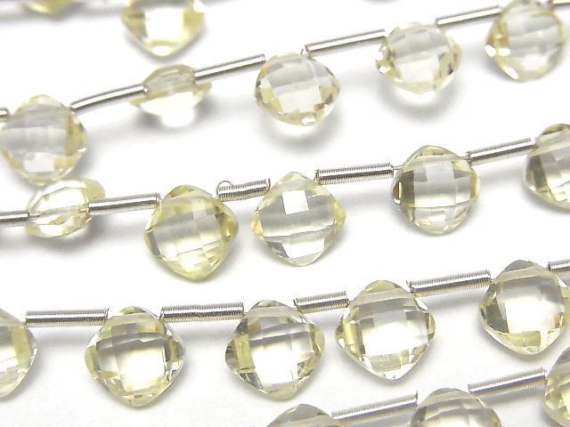 Diamond, Lemon Quartz Gemstone Beads