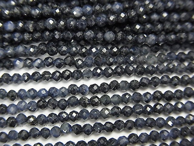 High Quality!  Sapphire AA Faceted Round 2mm  1strand beads (aprx.15inch/38cm)