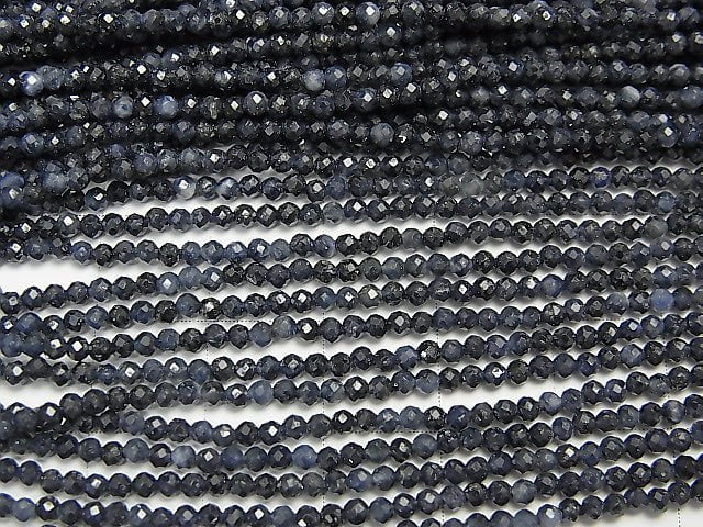 High Quality!  Sapphire AA Faceted Round 2mm  1strand beads (aprx.15inch/38cm)