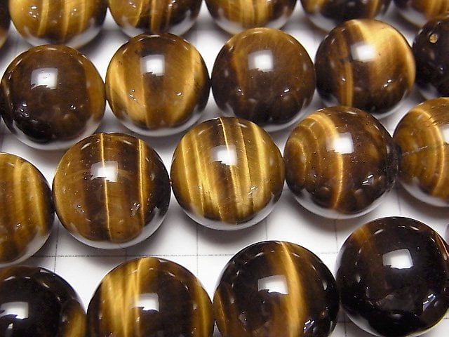 [Video] Yellow Tiger's Eye AAA Round 16mm 1/4 or 1strand beads (aprx.15inch/36cm)