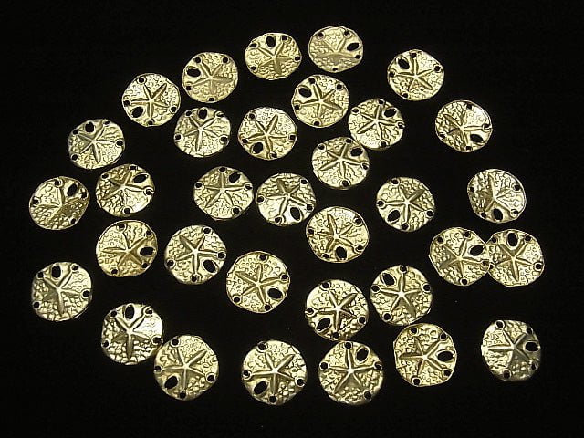 14KGF Charm Sand Dollar 11mm 1pc