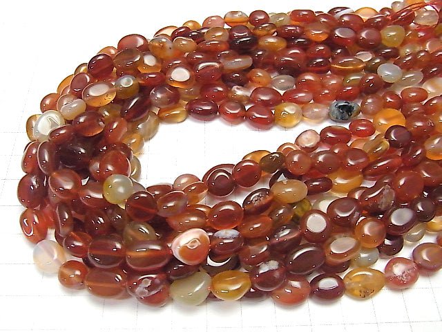 Mix Carnelian Nugget 1strand beads (aprx.15inch / 37cm)