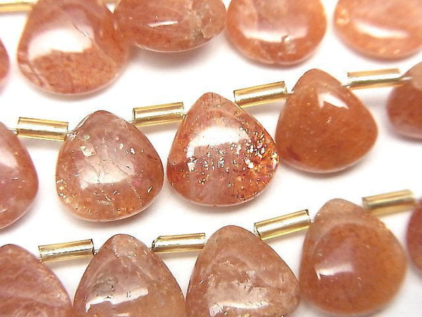 [Video]High Quality Sunstone AA++ Chestnut (Smooth) 1strand beads (aprx.7inch/18cm)