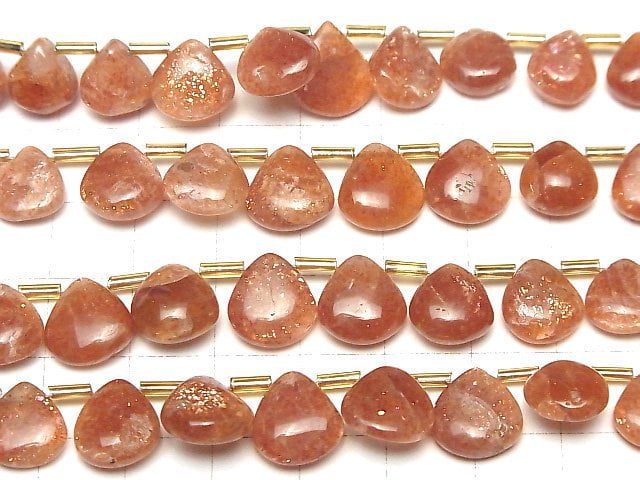 [Video]High Quality Sunstone AA++ Chestnut (Smooth) 1strand beads (aprx.7inch/18cm)