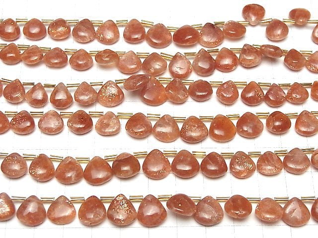 [Video]High Quality Sunstone AA++ Chestnut (Smooth) 1strand beads (aprx.7inch/18cm)