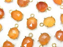 Bezel Setting, Carnelian, Free Form, Rose Gemstone Beads