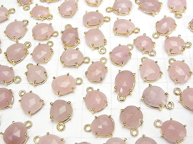 [Video] Guava Quartz A++ Bezel Setting Freeform Rose Cut 18KGP 3pcs