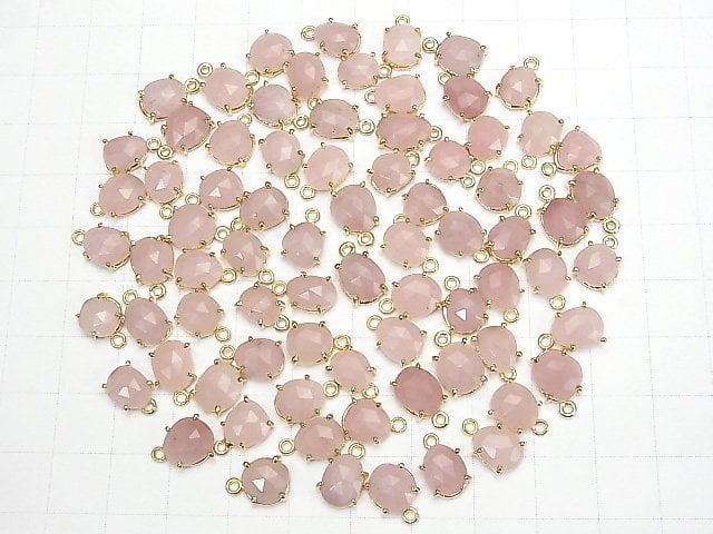 [Video] Guava Quartz A++ Bezel Setting Freeform Rose Cut 18KGP 3pcs