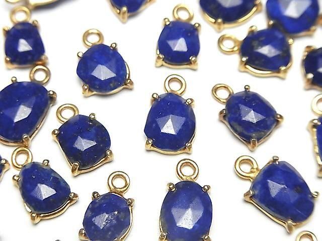 [Video] Lapislazuli AA++ Bezel Setting Freeform Rose Cut 18KGP 3pcs