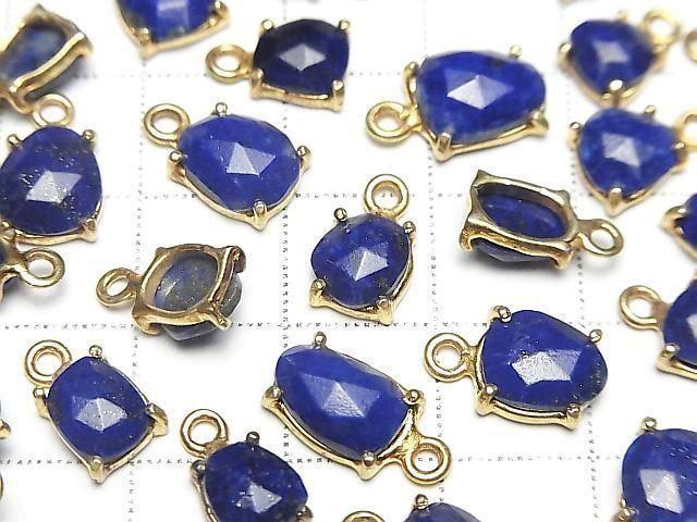 [Video] Lapislazuli AA++ Bezel Setting Freeform Rose Cut 18KGP 3pcs