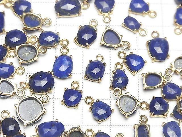 [Video] Lapislazuli AA++ Bezel Setting Freeform Rose Cut 18KGP 3pcs