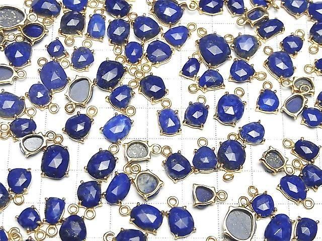 [Video] Lapislazuli AA++ Bezel Setting Freeform Rose Cut 18KGP 3pcs