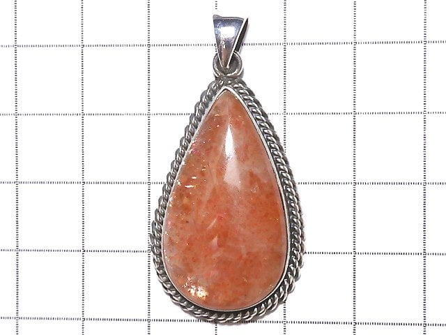 [Video] [One of a kind] Sunstone AAA Pendant Silver925 NO.360