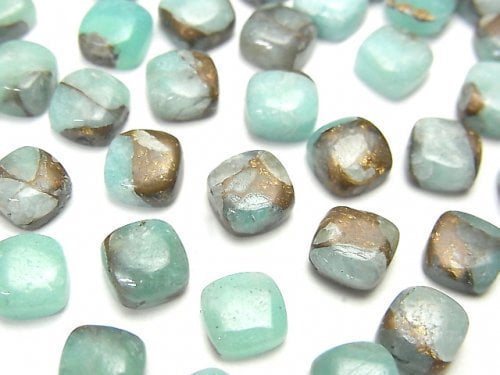 Cabochon, Copper Turquoise & Amazonite Gemstone Beads