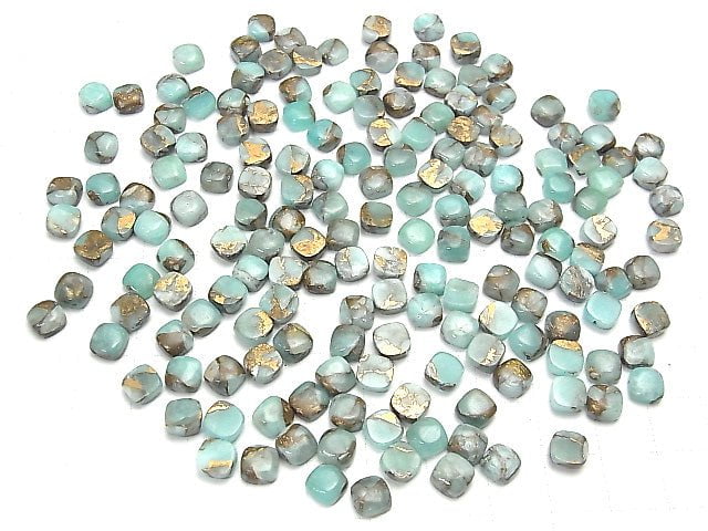 [Video]Copper Amazonite AAA Square Cabochon 6x6mm 5pcs