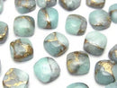 Copper Amazonite AAA Square  Cabochon 8x8mm 5pcs