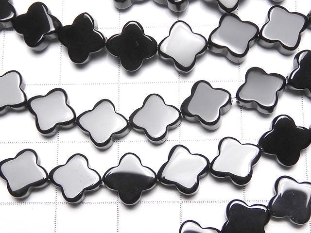 [Video] Onyx Flower Motif 8x8x3mm half or 1strand beads (aprx.15inch / 38cm)