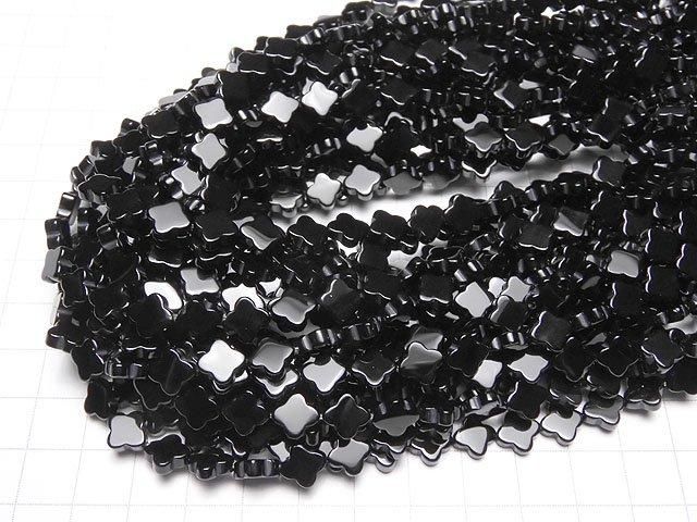 [Video] Onyx Flower Motif 8x8mm Half or 1-Strand Beads (approx. 15inch/38cm)