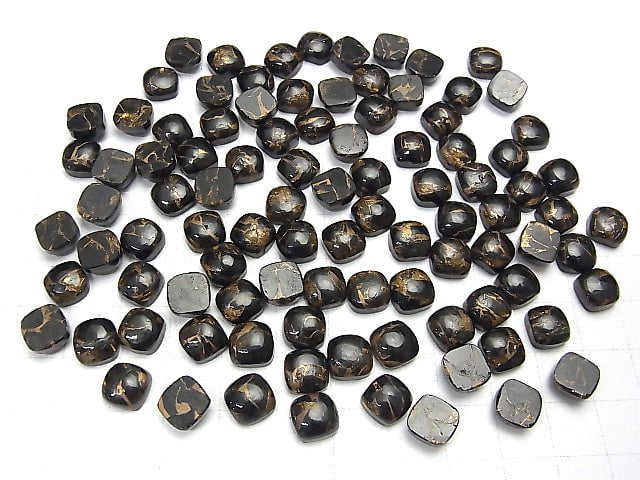 [Video] Copper Obsidian AAA Square Cabochon 8x8mm 5pcs