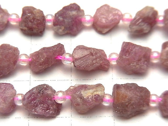 [Video] Pink Tourmaline AA Rough Rock Nugget 1strand beads (aprx.15inch / 38cm)