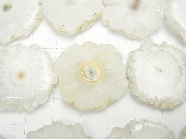 [Video] Indian Solar Quartz (Stalactite) Slice Nugget [Large Size] Half or 1-strand beads (approx. 8 inches/20 cm)