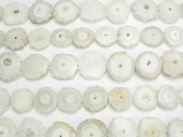 [Video] Indian Solar Quartz (Stalactite) Slice Nugget [Large Size] Half or 1-strand beads (approx. 8 inches/20 cm)